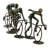 Polystone People Decorative Bronze Sculpture with Bike
