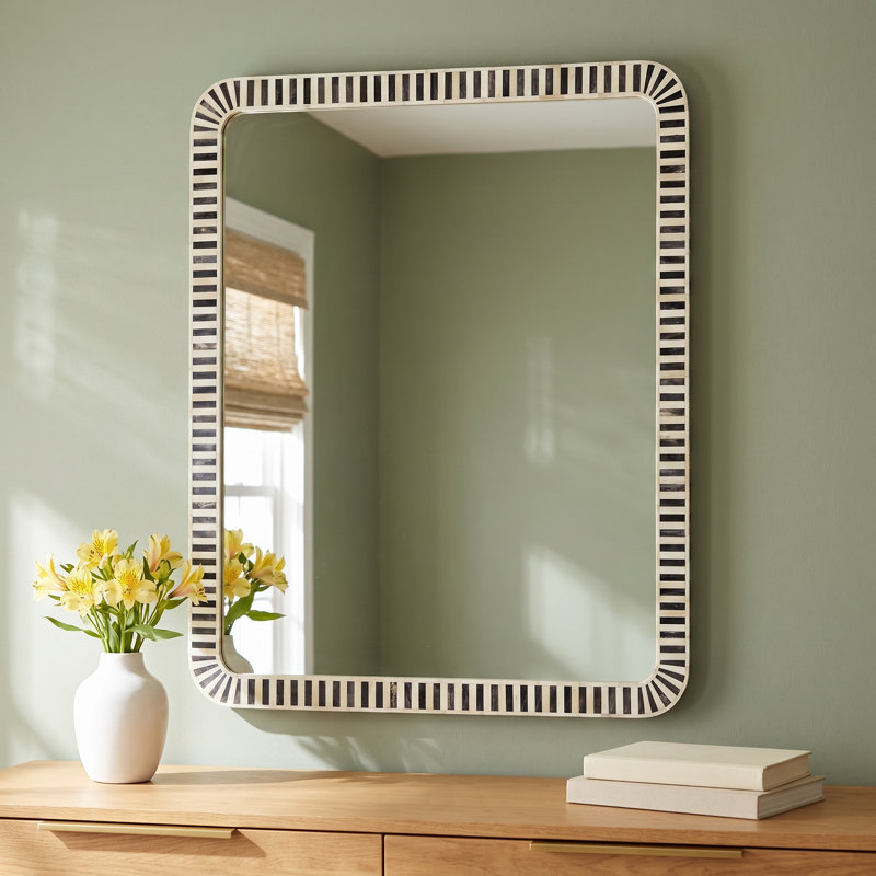 Donham Bone Frame Rectangle Mirror