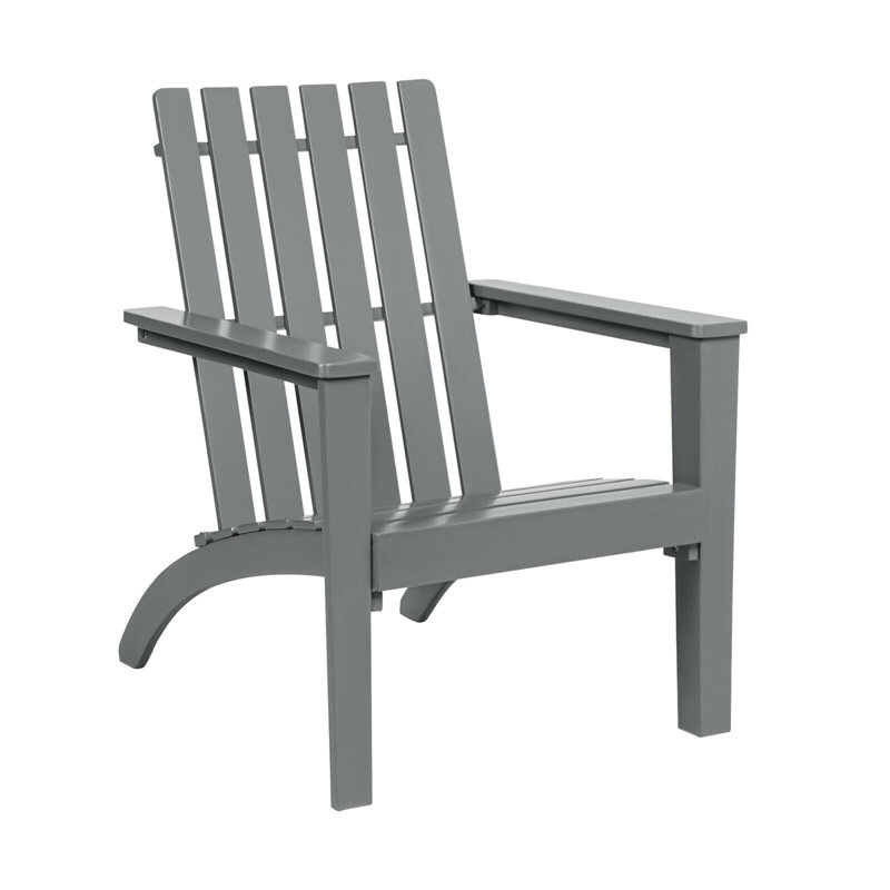 Garberville Acacia Outdoor Adirondack Chair, Gray