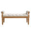 Banc Mid-Century en bois massif touffeté avec accoudoirs roulés et garniture cloutée-2020283144-2020283145