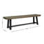 Banc d'extérieur en acacia, finition gris sablé, ensemble de 2-830800023