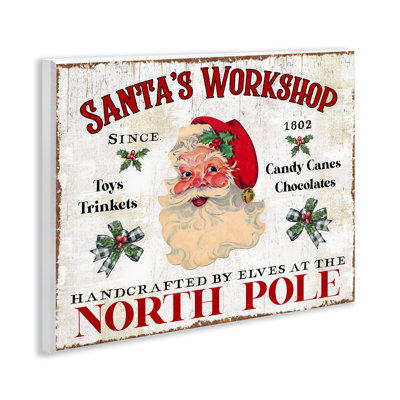 North Pole Santa's Workshop Canvas Wall Art by Creatif Belle