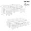 Canapé-lit modulaire moderne en U avec canapé-lit de 107 po avec amplement d'espace de rangement et ports USB pour le salon-12450277