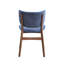 2 chaises d'appoint bleues pour la salle à manger -, pour l'eau, les égratignures, les frottements à l'huile, les coussins rembourrés et confortables de style Mid-Century moderne, finition noyer, pièce essentielle-669118563