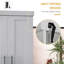 Armoire de cuisine moderne autoportante avec portes, tiroir, étagère réglable, gris