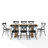 Heymann Trestle Dining Table with Steel Chairs-55036185