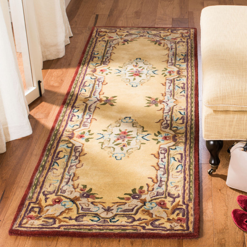 Tapis oriental en laine touffeté à la main Bedgood, Tapis de couloir 2 pi 6 po x 8 pi