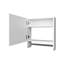 Armoire à pharmacie de salle de bain avec barre à serviettes et miroir inclus - rail mural blanc décor moderne intégré-168519524