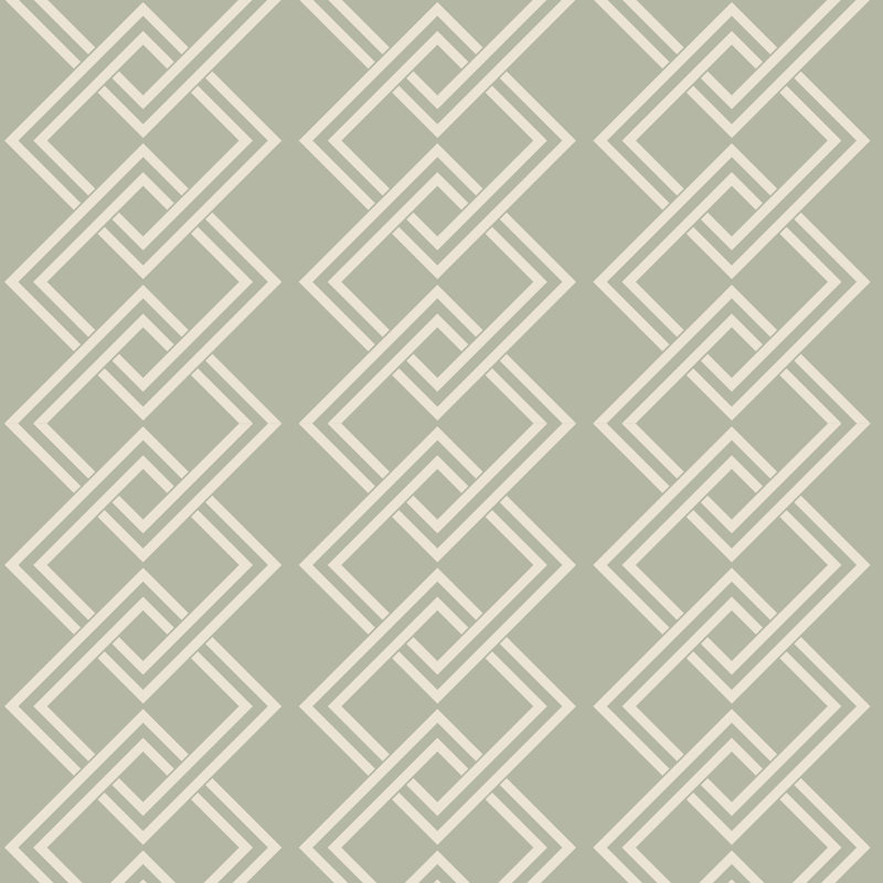 Mod Block - Parchment Sage Wallpaper