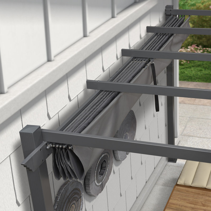 4m x 3m Aluminum Pergola, Grey