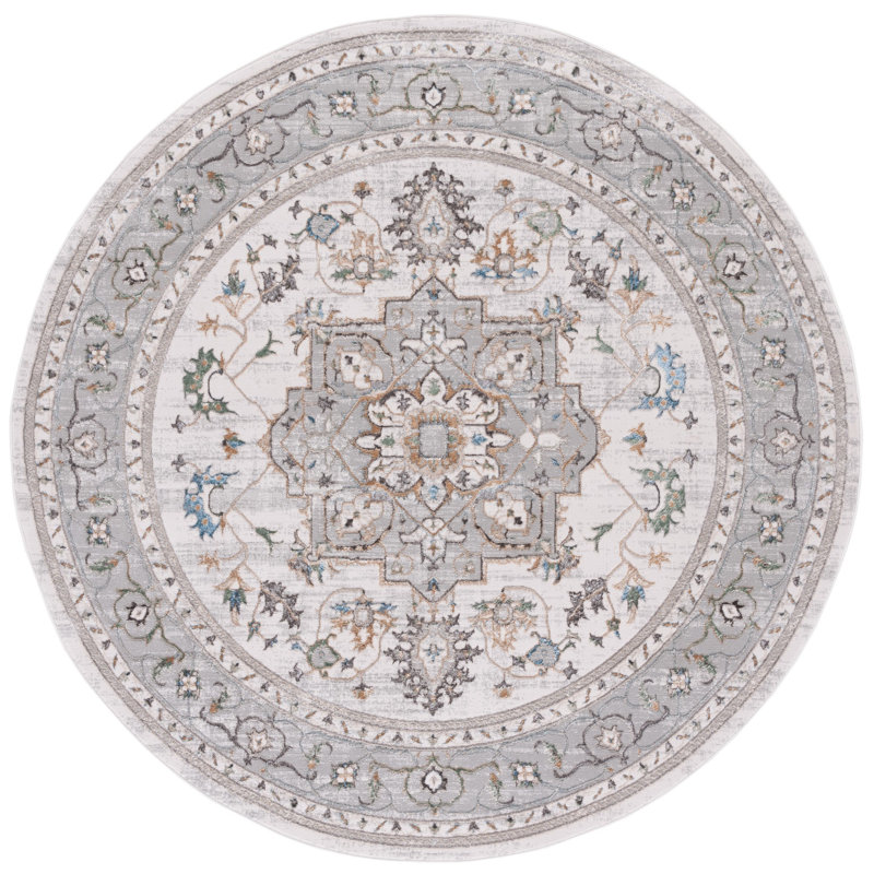 Bel Air Performance Oriental Rug, Round 6'7"