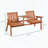 Outsunny Wooden Patio Bench with Center Table and Umbrella Hole-425534877