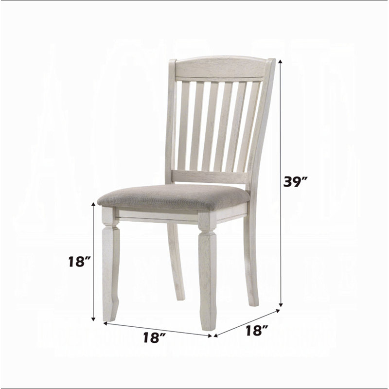 Ensemble de 2 chaises de salle à manger avec dossier à lattes