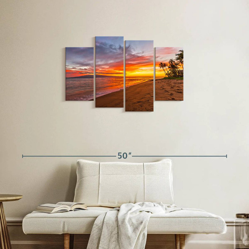 Gillard Kaanapali Gillard coucher de soleil, H 22 po x l 36 po