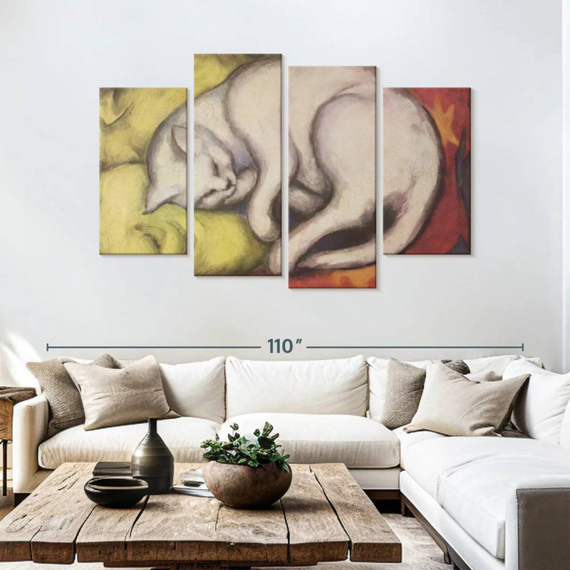 Brampt The White Cat, 54" H x 84" W