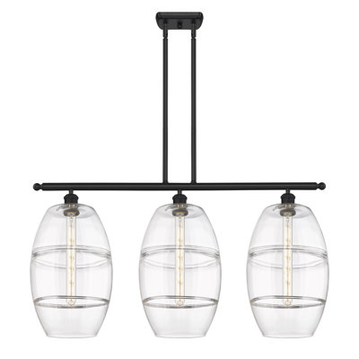 Luminaire suspendu pour îlot de cuisine 3 lumières Dundrod