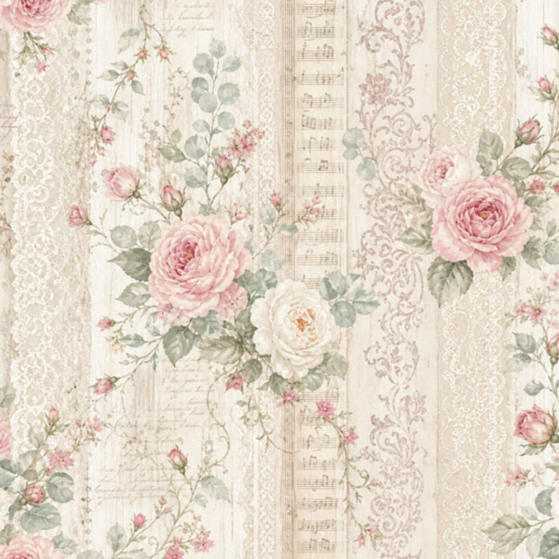 Papier peint auto-adhésif amovible à motif de rose et de bois rose l 23,6 po x H 118 po Peel and Stick, 117.96" L x 23.6" W
