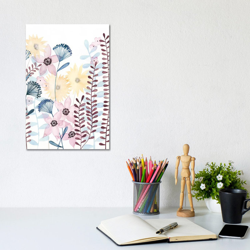 Pastel Posies I by Grace Popp - Wrapped Canvas Painting, 20.32 cm H x 30.48 cm W