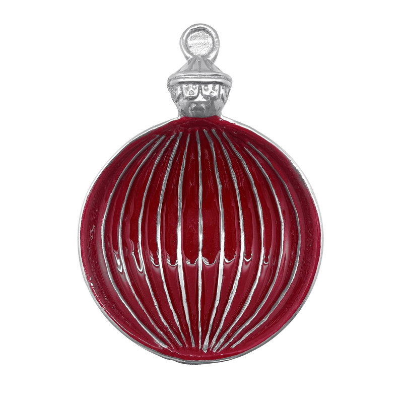 Red Ornament Candy Dish, Red