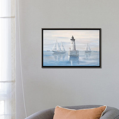 " Detroit River Lighthouse " Oil Painting