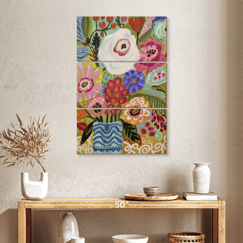 Harnek fleurs fraîches dans un vase II, H 38 po x l 24 po