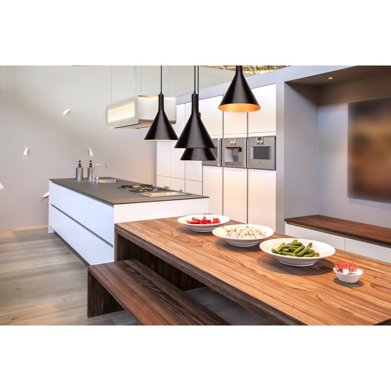 Quade 1 - Light Cone Pendant, Black/Gold