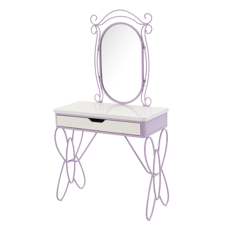 Table de coiffeuse, ensemble de meuble-lavabo en cuir synthétique blanc et clair