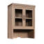 Utilisation de bureau, finition brune, style, fabrication en bois d'ingénierie, tablette réglable derrière les portes en verre encadrées, gestion des câbles, profondeur de 31,19 po, largeur de 17,75 po, hauteur de 41,02 po, poids de 77,69 lb pour