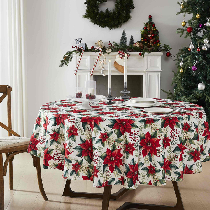 The Holiday Aisle® Karilynn 70" Round Tablecloth