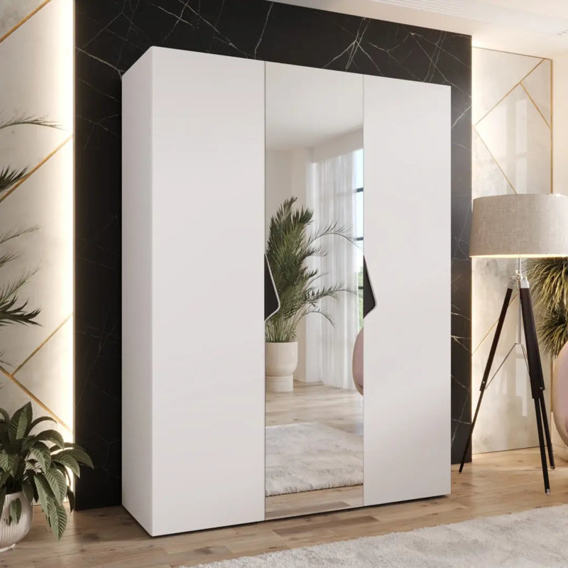Manufactured Wood Wardrobe, White