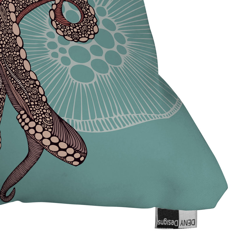 Octopus Bloom Throw Pillow, 20" x 20"
