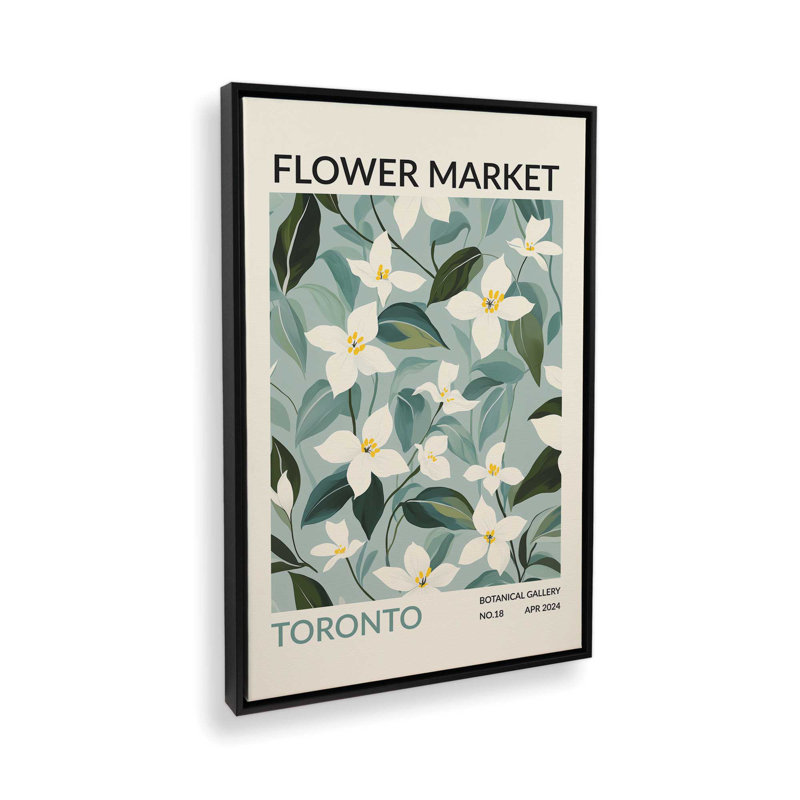 Toronto Flower Market, Cadre flottant noir satiné, H 18,75 po x l 12,75 po