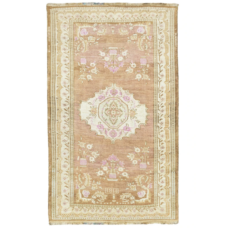 Tapis Kars tissé à la main à motif floral Berty