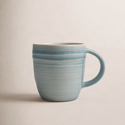 Lines Handmade Stoneware Coffee Mug
