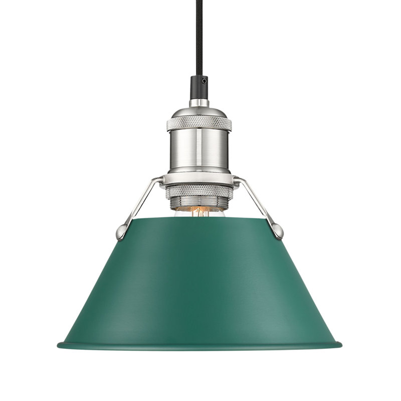 Petit luminaire suspendu Akifumi avec pin vert, Étain, H 129 po x l 7,5 po x P 7,5 po