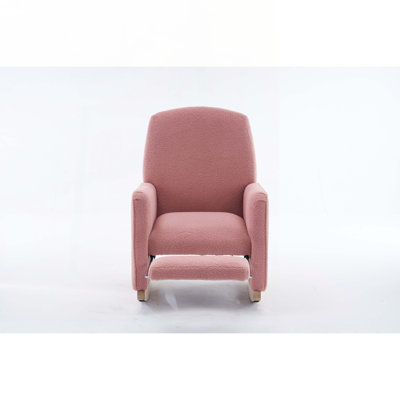 Chaise berçante en tissu avec repose-pieds réglable
