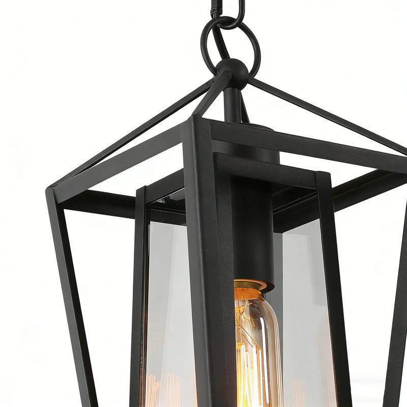 Lanterne suspendue d'extérieur 1 lumière H 10 "noire