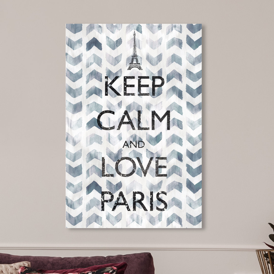'Love Paris' Typography on Wrapped Canvas