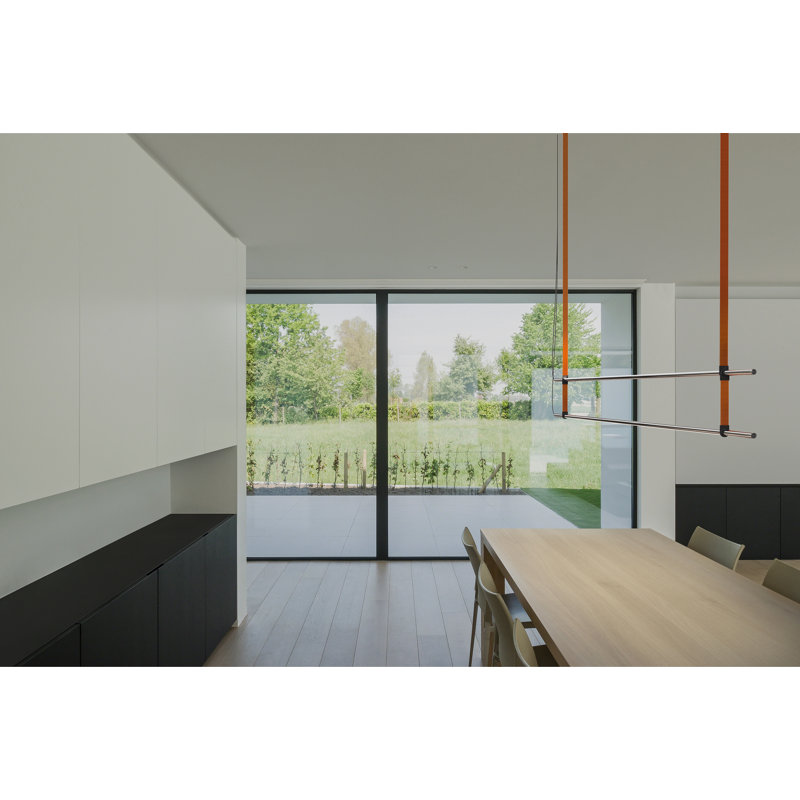 Luminaire suspendu linéaire pour îlot de cuisine 2 lumières T.O, Noir mat / gris graphite, Noir mat