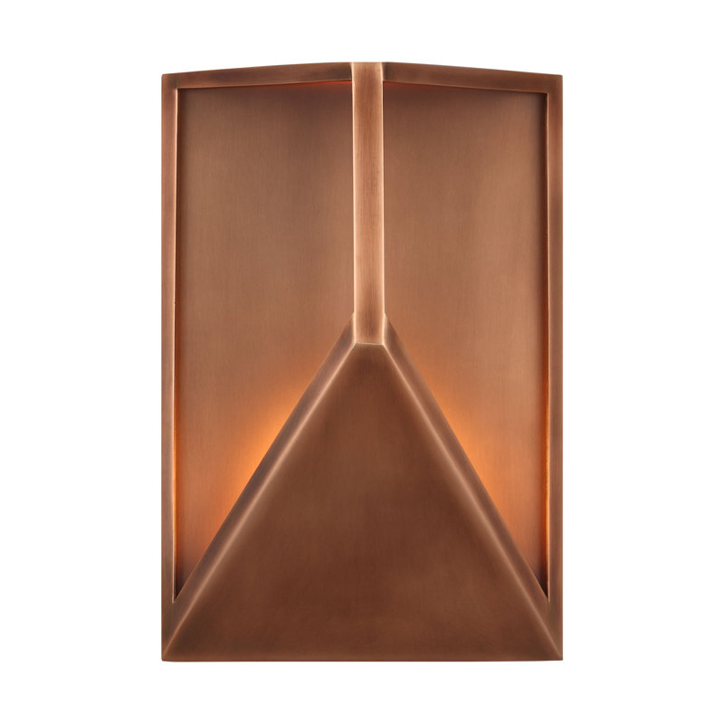 Punto LED Outdoor Wall Lantern, 10.3" H x 3.5" W x 7" D, Natural Copper