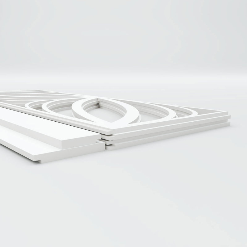 Otis PVC Wainscot Panelling Kit, 40" H x 94.5" W x 0.625" D