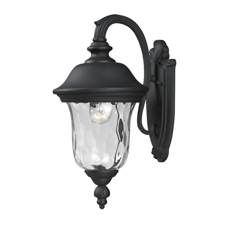 Antkeo Glass Wall Light, Black, 15.63" H x 8" W