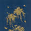 Gold Flowering Tree On Blue B Painting