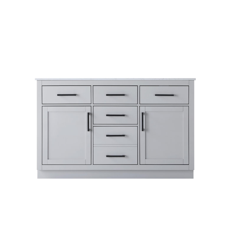 Ahner 54 inch Double Bathroom Vanity, Gray