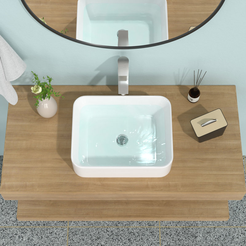 Lavabo de salle de bain rectangulaire Narendra