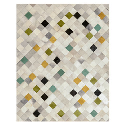 Cowhide Geometric Area Rug