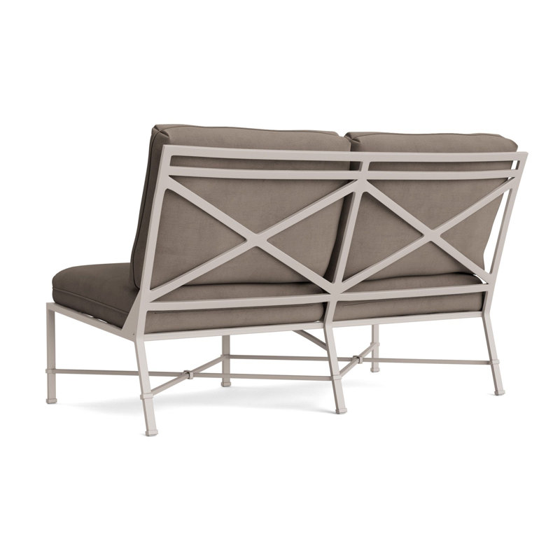 Venetian Outdoor 2 - Seat Loveseat, Dove, Fusion Neptune