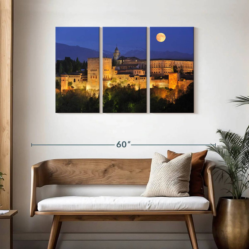 Camion pleine lune au palais de l'Alhambra, H 28 po x l 45 po
