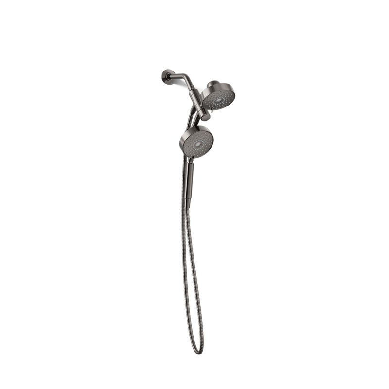 Kohler Purist® 2-In-1 Multifunction Shower Combo Kit, Showerhead and Handshower, Three Spray Settings, Vibrant Titanium