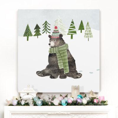 Woodland Christmas IV - Wrapped Canvas Print